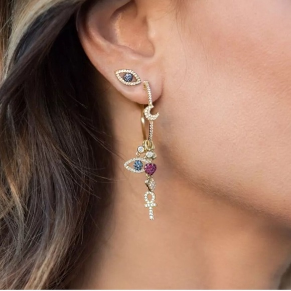 5 ⭐️FAVE Bohemian Evil Eye Earring - Picture 2 of 5